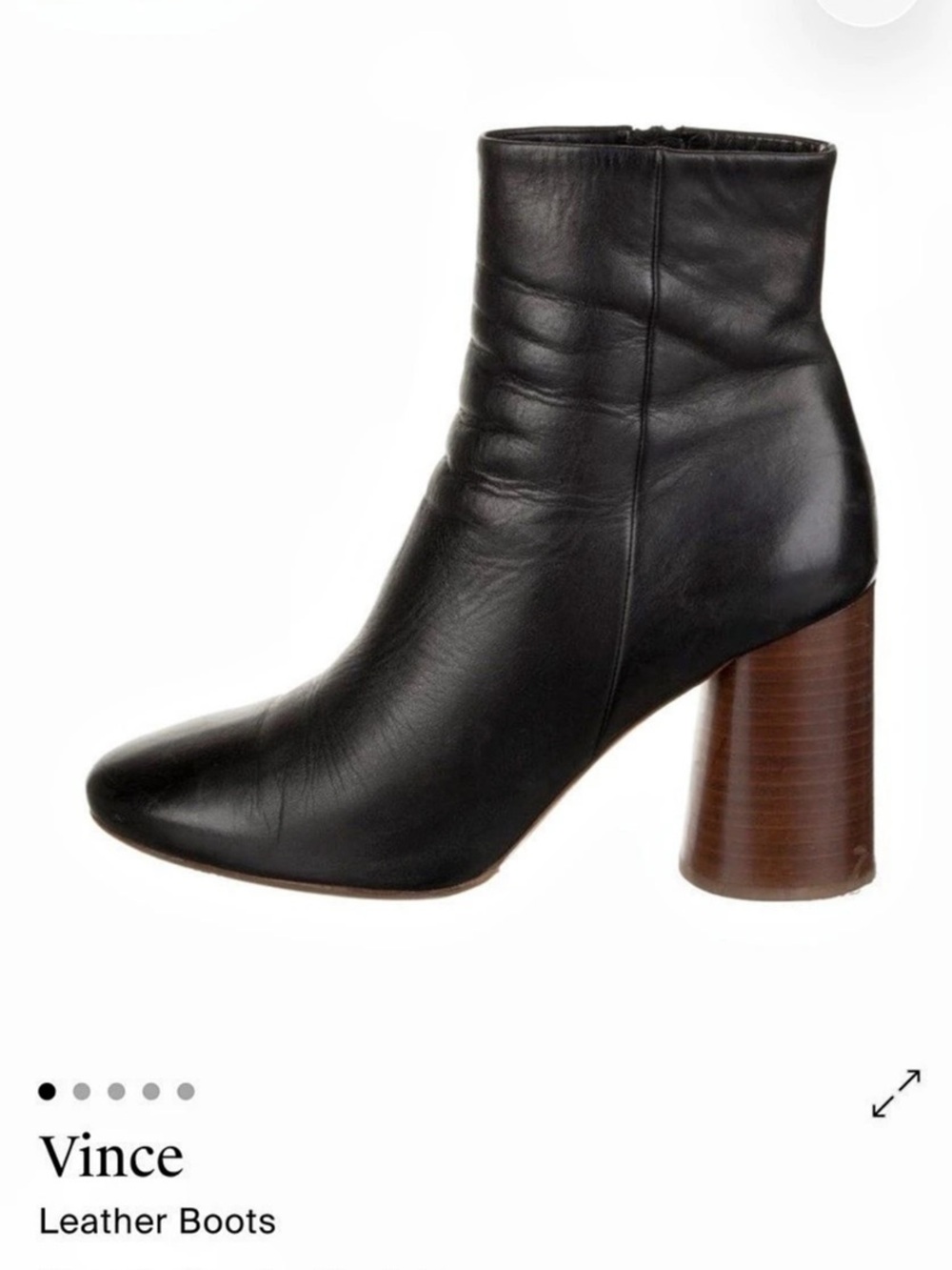Vince Quiet Luxury Black Leather Ankle Boots/ Made in Italy!